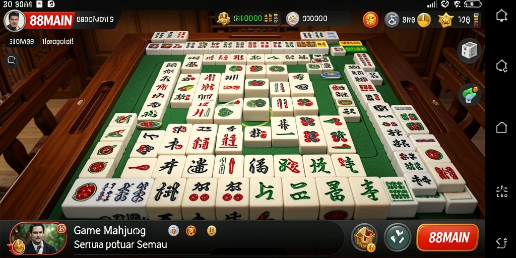 Tampilan gameplay Mahjong yang menarik di 88MAIN.