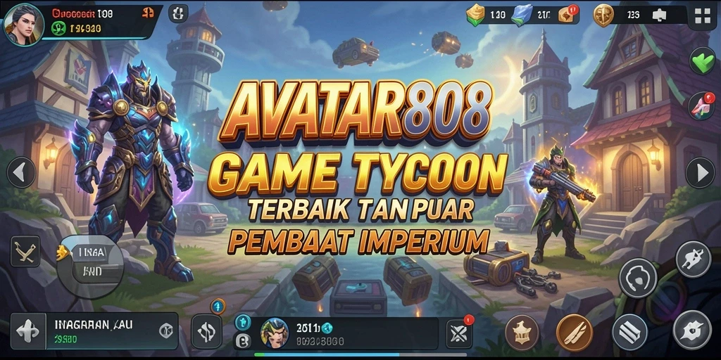 Tampilan gameplay AVATAR808 menunjukkan keseruan membangun bisnis Tycoon.