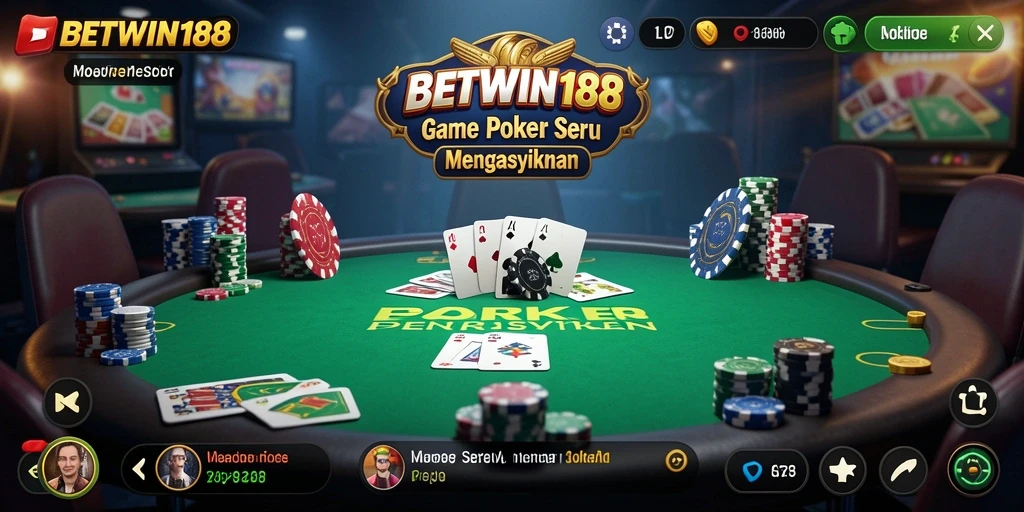 Tampilan menarik gameplay poker di BETWIN188 yang menggembirakan.