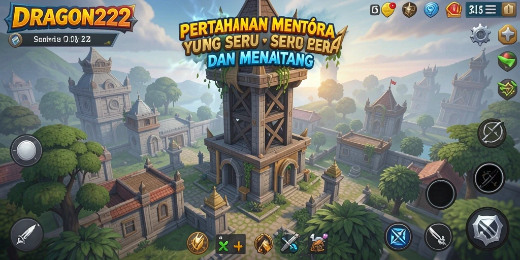 Screenshot gameplay DRAGON222 yang menunjukkan aksi menara pertahanan.