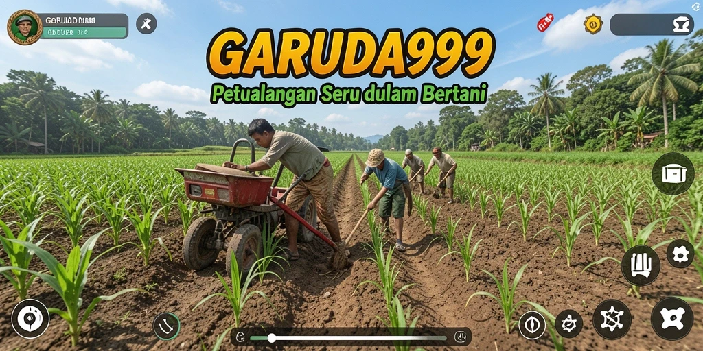 Screenshot utama GARUDA999 menampilkan pengalaman bertani yang realistis dan seru.
