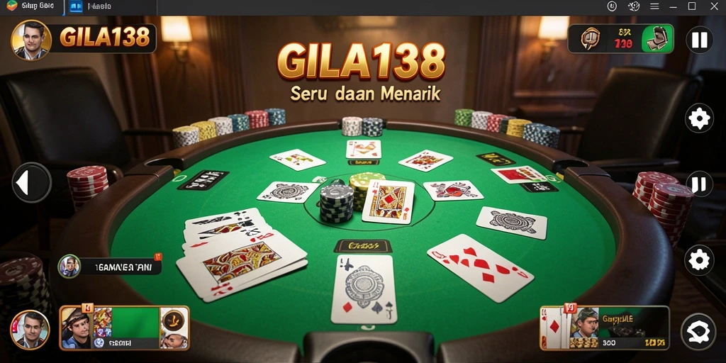 Screenshot gameplay GILA138 menunjukkan aksi seru bermain Gaple.
