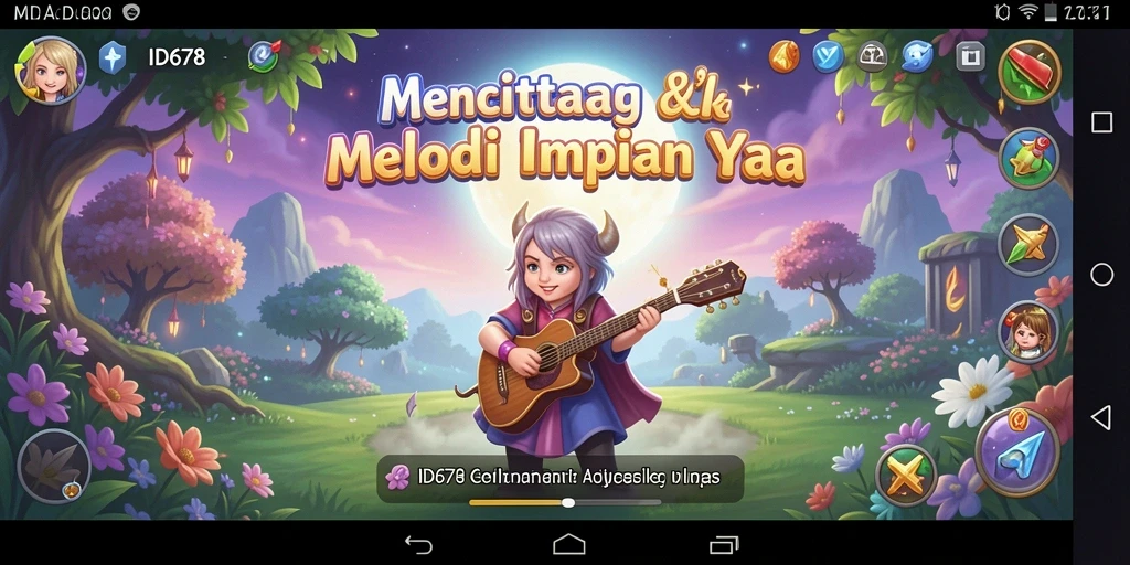 Screenshot gameplay <strong>ID678</strong> yang menunjukkan berbagai alat musik dan kolaborasi.