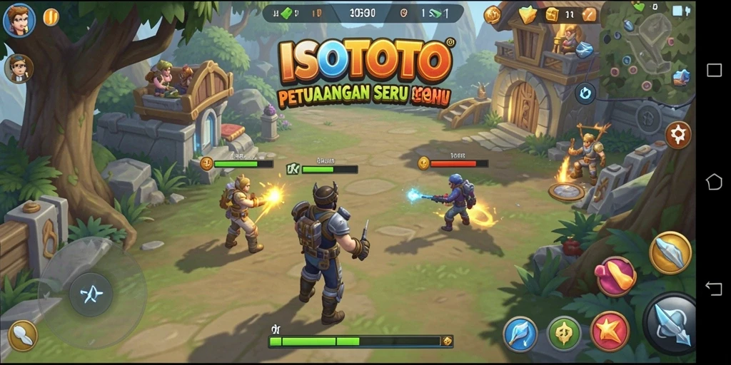 Tampilan gameplay ISOTOTO yang menampilkan petualangan seru.