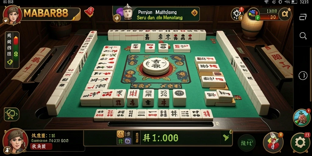 Tampilan menarik dari gameplay Mahjong MABAR88 yang seru.