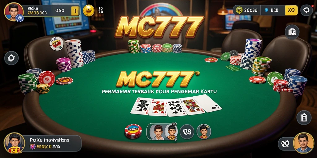Tampilan menarik dari gameplay Poker di MC777 yang menegangkan.