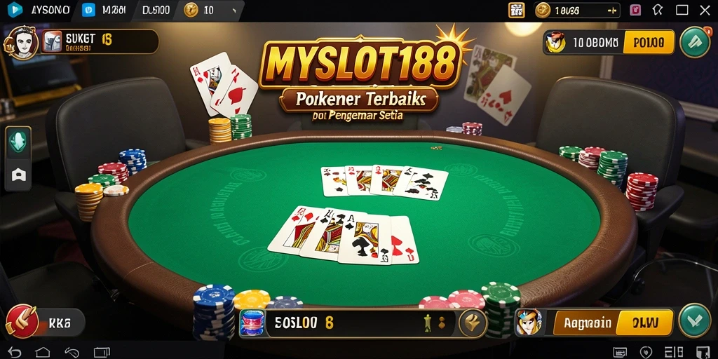 Tampilan gameplay menarik dari MYSLOT188 saat bermain Poker.