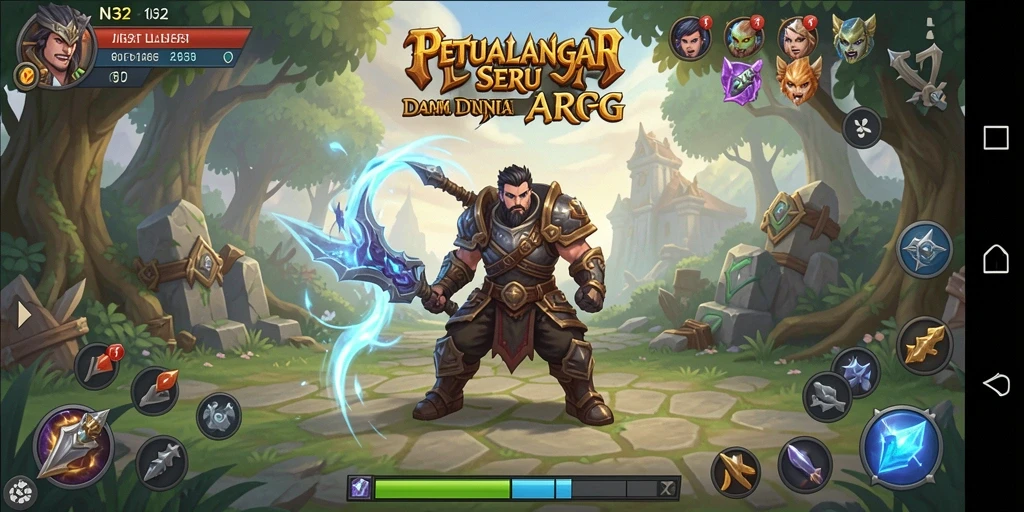 Tampilan layar N32 menampilkan pertarungan seru di dunia ARPG.