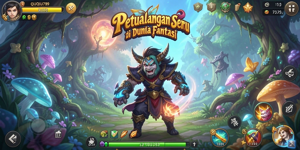 Tangkapan layar gameplay QIUQIU789 menampilkan aksi petualangan yang mendebarkan.