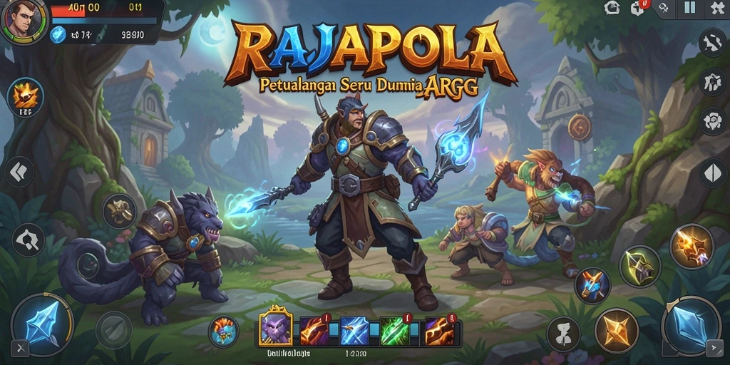 Gameplay RAJAPOLA menunjukkan aksi seru dalam petualangan ARPG.