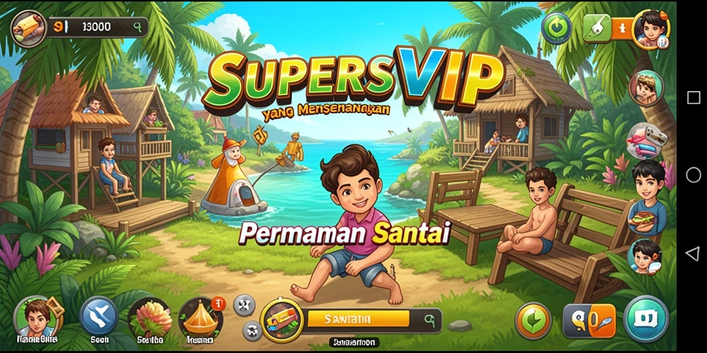 Tampilan gameplay menarik dari SUPERSVIP yang menggambarkan keseruan game Casual.