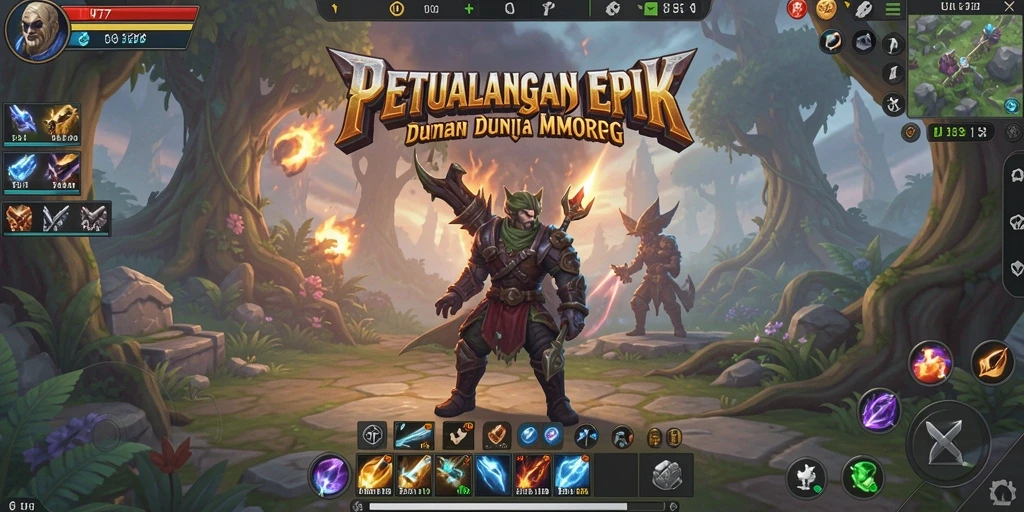 Screenshot UT77 menampilkan aksi pertarungan seru dalam dunia MMORPG.